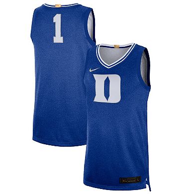 Men's Nike #1 Royal Duke Blue Devils 100th Anniversary Rivalry Limited Basketball Jersey