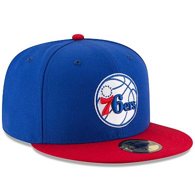 Men's New Era Royal/Red Philadelphia 76ers Official Team Color 2Tone 59FIFTY Fitted Hat