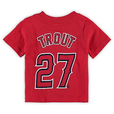 Infant Nike Mike Trout Red Los Angeles Angels Player Name & Number T-Shirt