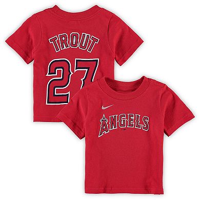 Infant Nike Mike Trout Red Los Angeles Angels Player Name & Number T-Shirt