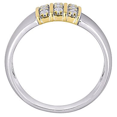 Men's Stella Grace 10k Gold & Sterling Silver Lab-Created White Sapphire Ring