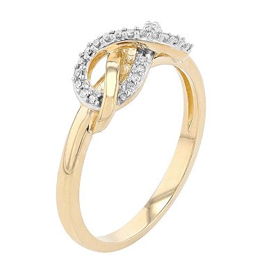 10k Gold 1/10 Carat T.W. Diamond Infinity Ring