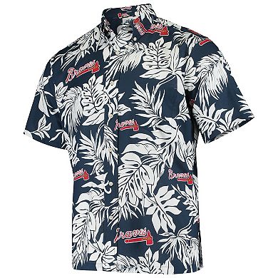 Men's Reyn Spooner Navy Atlanta Braves Aloha Button-Down Shirt