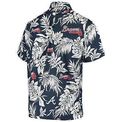 Men's Reyn Spooner Navy Atlanta Braves Aloha Button-Down Shirt