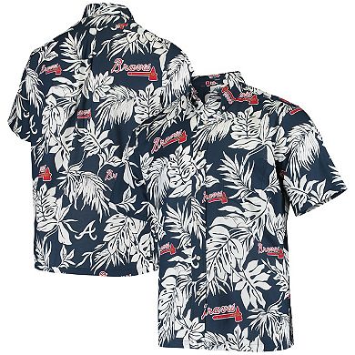 Men's Reyn Spooner Navy Atlanta Braves Aloha Button-Down Shirt