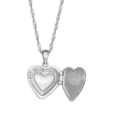 Kids' Junior Jewels Sterling Silver Cross Heart Locket Necklace