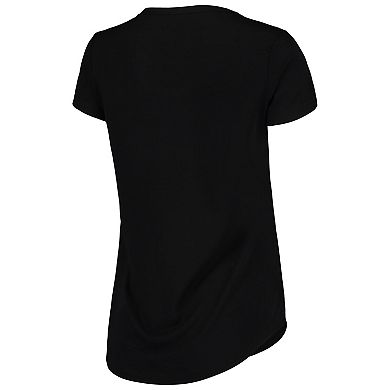 Women's Concepts Sport Black Minnesota United FC Squad Cut Neck T-Shirt