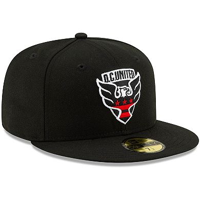 Men's New Era Black D.C. United Primary Logo 59FIFTY Fitted Hat