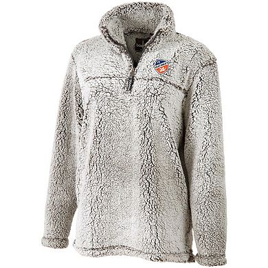 Women's Gray FC Cincinnati Sherpa Quarter-Zip Pullover Jacket