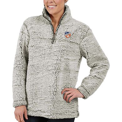 Women's Gray FC Cincinnati Sherpa Quarter-Zip Pullover Jacket