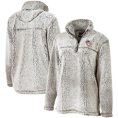 Women's Gray FC Cincinnati Sherpa Quarter-Zip Pullover Jacket