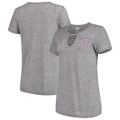 Women's Concepts Sport Gray Orlando City SC Podium Lace Up T-Shirt