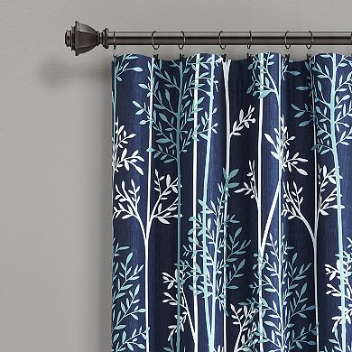 Lush Decor Linear Tree Insulated Rod Pocket Blackout Window Curtain Set