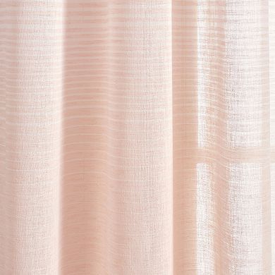 Lush Decor Ombre Stripe Grommet Sheer Window Curtain Set