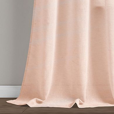 Lush Decor Ombre Stripe Grommet Sheer Window Curtain Set