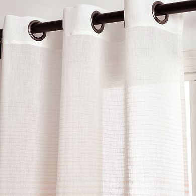 Lush Decor Ombre Stripe Grommet Sheer Window Curtain Set