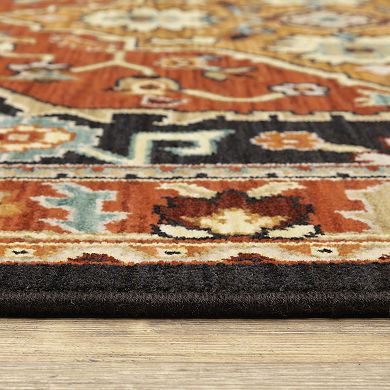 StyleHaven Linwood Floral Medallion Fringed Area Rug