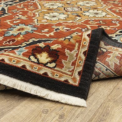 StyleHaven Linwood Floral Medallion Fringed Area Rug