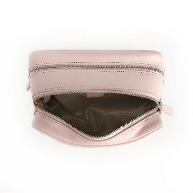 Royce Leather Double Zip Toiletry Bag