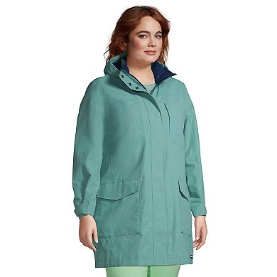 Plus Size Lands' End Classic Squall Hooded Raincoat