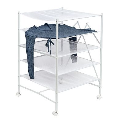 Honey-Can-Do 5-Tier Collapsible Rolling Clothes Drying Rack