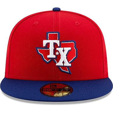 Men's New Era Red/Royal Texas Rangers 2020 Alternate 3 Authentic Collection On Field 59FIFTY Fitted Hat
