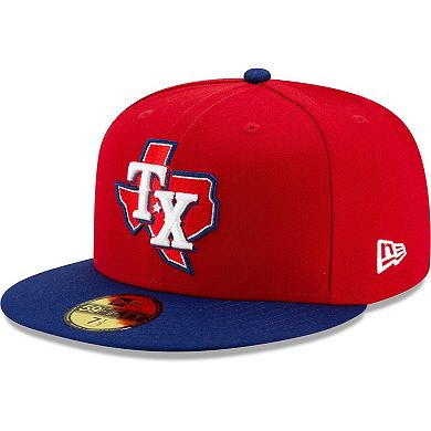 Men's New Era Red/Royal Texas Rangers 2020 Alternate 3 Authentic Collection On Field 59FIFTY Fitted Hat
