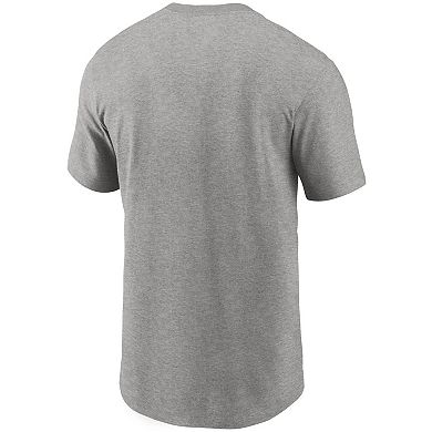 Men's Nike Heathered Gray Denver Broncos Primary Logo T-Shirt