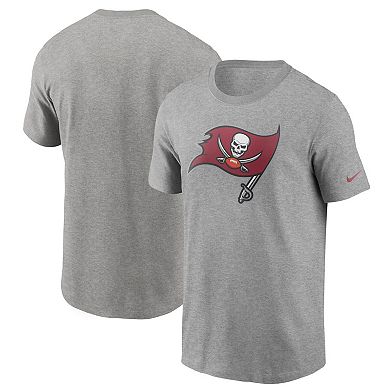 Men's Nike Heathered Gray Tampa Bay Buccaneers Primary Logo T-Shirt