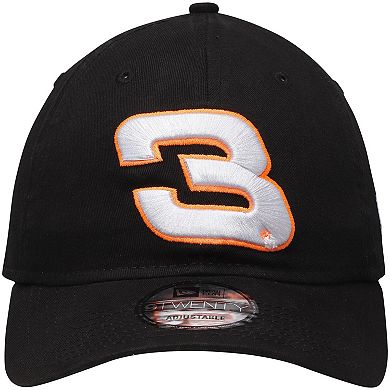 Men's New Era Black Austin Dillon 9TWENTY Enzyme Washed Adjustable Hat