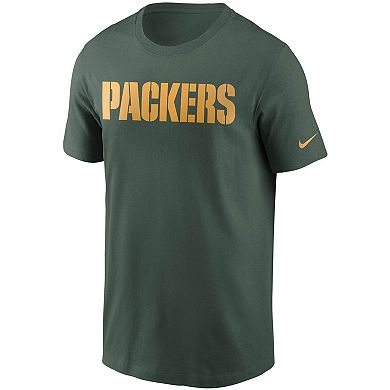 Men's Nike Green Green Bay Packers Team Wordmark T-Shirt