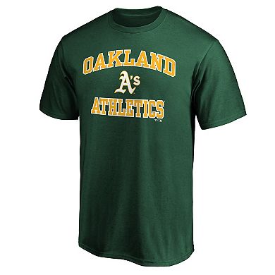 Men's Fanatics Branded Green Oakland Athletics Heart & Soul T-Shirt