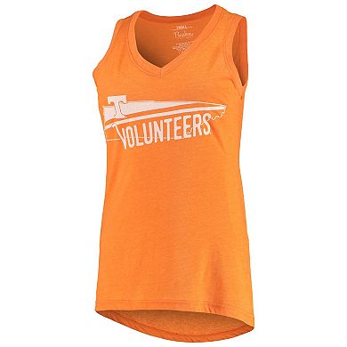 Women's Pressbox Tennessee Orange Tennessee Volunteers Ferris Melange V-Neck Tank Top