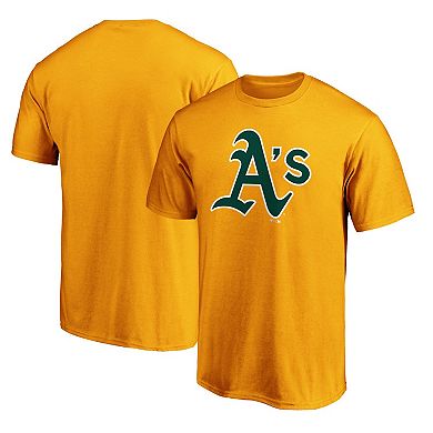 Men's Fanatics Branded Gold Oakland Athletics Official Logo T-Shirt