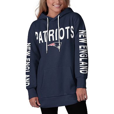 Women's G-III 4Her by Carl Banks Navy New England Patriots Extra Point Pullover Hoodie