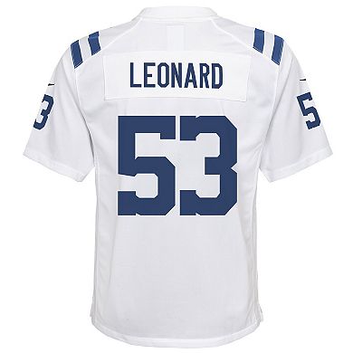 Youth Nike Shaquille Leonard White Indianapolis Colts Game Jersey
