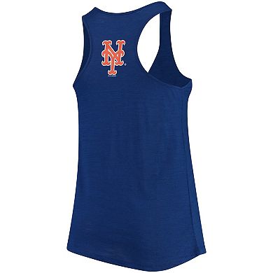 Women's Soft as a Grape Royal New York Mets Plus Size Swing for the Fences Racerback Tank Top