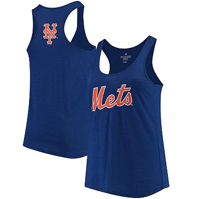 Women's Soft as a Grape Royal New York Mets Plus Size Swing for the Fences Racerback Tank Top