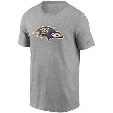 Men's Nike Heathered Gray Baltimore Ravens Primary Logo T-Shirt