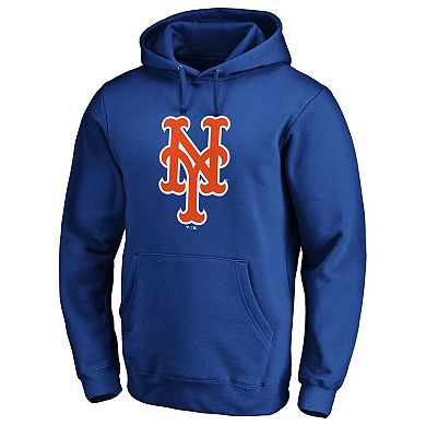 Men's Fanatics Branded Royal New York Mets Official Logo Fitted Pullover Hoodie