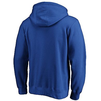 Men's Fanatics Branded Royal New York Mets Official Logo Fitted Pullover Hoodie