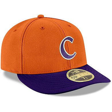 Men's New Era Orange/Purple Clemson Tigers Basic Low Profile 59FIFTY Fitted Hat