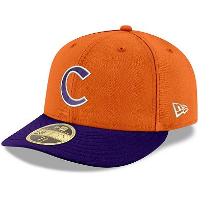 Men's New Era Orange/Purple Clemson Tigers Basic Low Profile 59FIFTY Fitted Hat