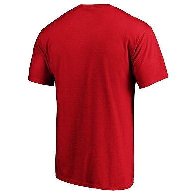 Men's Fanatics Branded Red Los Angeles Angels Official Wordmark T-Shirt