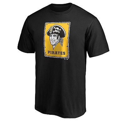 Men's Fanatics Branded Black Pittsburgh Pirates Cooperstown Collection Forbes Team T-Shirt