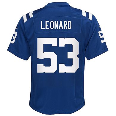 Youth Nike Shaquille Leonard Royal Indianapolis Colts Game Jersey