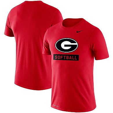 Men's Nike Red Georgia Bulldogs Softball Drop Legend Slim Fit Performance T-Shirt