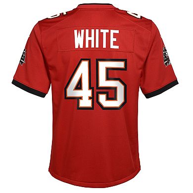 Youth Nike Devin White Red Tampa Bay Buccaneers Game Jersey