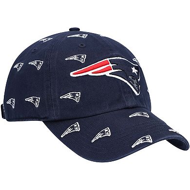 Women's '47 Navy New England Patriots Confetti Clean Up Adjustable Hat