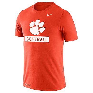 Men's Nike Orange Clemson Tigers Softball Drop Legend Slim Fit Performance T-Shirt